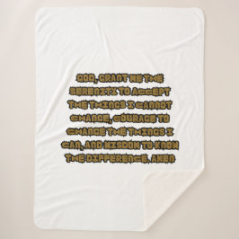 信仰に基づくセレニティ祈りの言葉引用文 シェルパブランケット