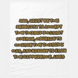 信仰に基づくセレニティ祈りの言葉引用文 フリースブランケット