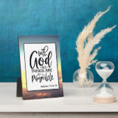 信仰に基づくバイブル聖句のテーブルトップ フォトプラーク (側面)