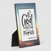 信仰に基づくバイブル聖句のテーブルトップ フォトプラーク (側面)