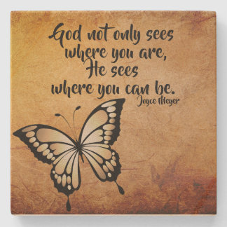 信仰に基づくバタフライサンドストーン飲料用コースター ストーンコースター