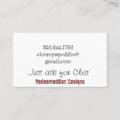 信仰に基づく名刺 名刺 (裏面)