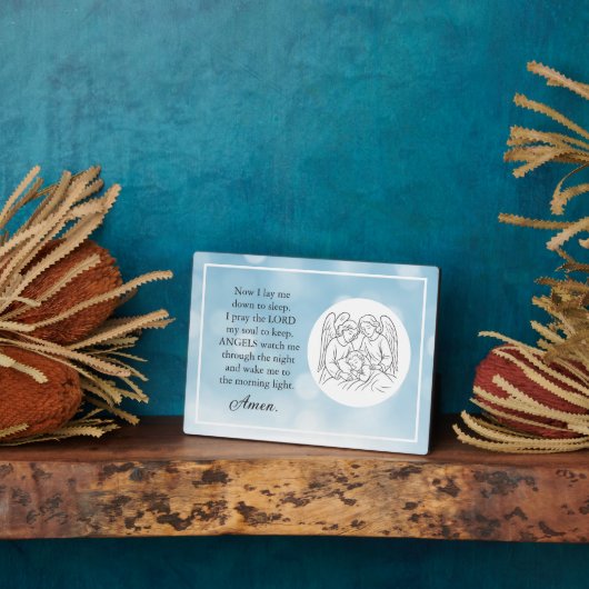 信仰に基づく子ども（男の子）の祈りの言葉額 フォトプラーク (側面)