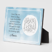 信仰に基づく子ども（男の子）の祈りの言葉額 フォトプラーク (側面)