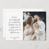 信仰に基づく、メリークリスマス、キリスト教の家族写真 シーズンカード (正面/裏面)