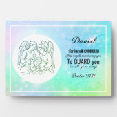 信仰に基パーソナライズされたづく詩編チャイルドベッドルーム フォトプラーク (正面)