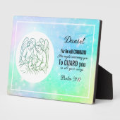 信仰に基パーソナライズされたづく詩編チャイルドベッドルーム フォトプラーク (側面)