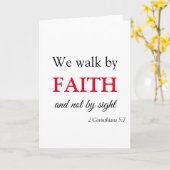 信仰に従って歩く カード (黄色い花)