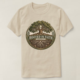 信仰に根ざした木 コロサイ2:7 Tシャツ