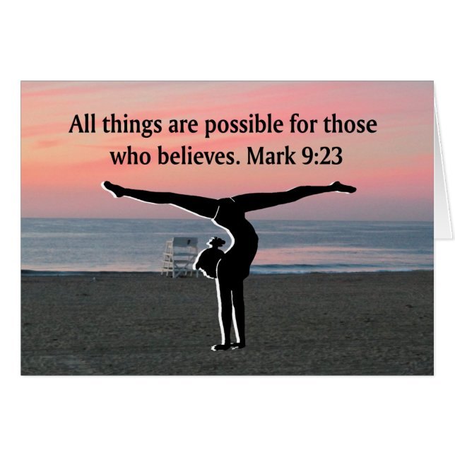 信仰に満ちた体操選手 (正面横)