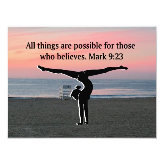 信仰に満ちた体操選手 フォトプリント            (正面)