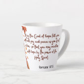 信仰に満ちた秋朝 カフェラテマグ (右アングル)