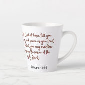 信仰に満ちた秋朝 カフェラテマグ (右)