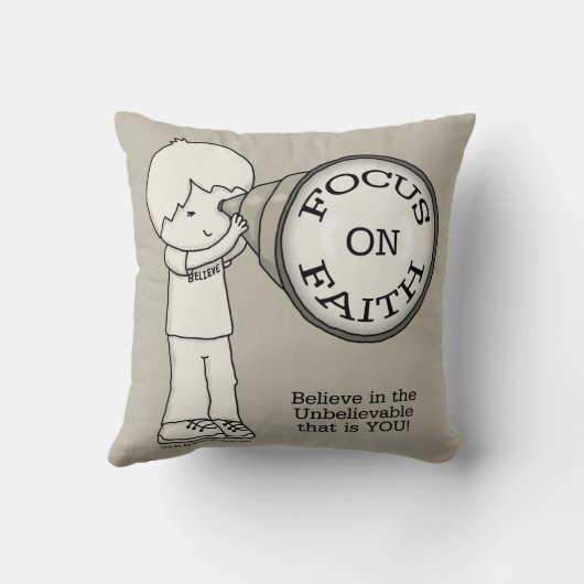 信仰に焦点を合わせる クッション (裏面)