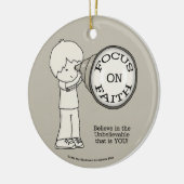 信仰に焦点を合わせる セラミックオーナメント (左)