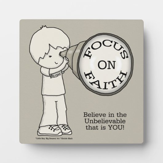 信仰に焦点を合わせる フォトプラーク (正面)