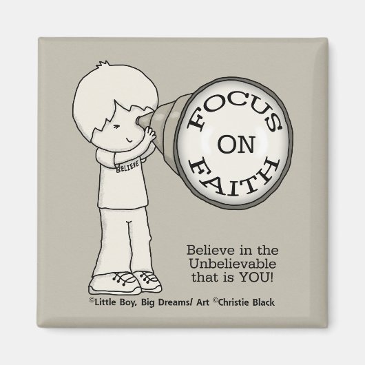 信仰に焦点を合わせる マグネット (正面)