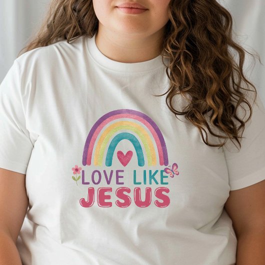 信仰に触発されたイエス様のような愛。 Tシャツ