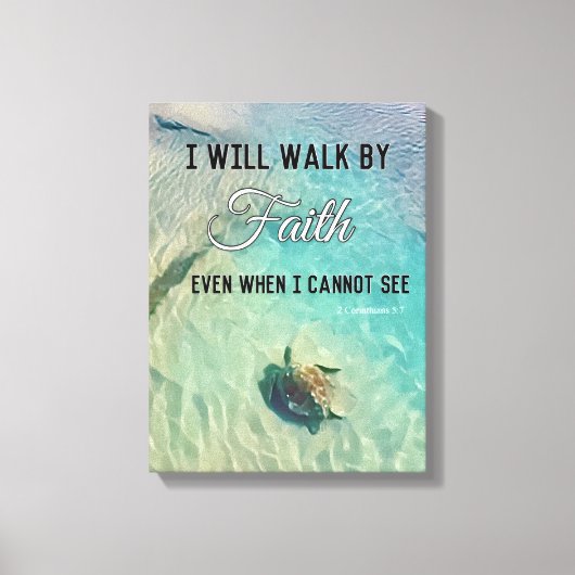 信仰のウォールアートキャンバスで歩く キャンバスプリント (正面)