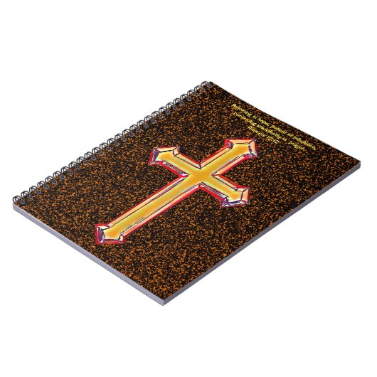 信仰のクロス祈りの言葉ジャーナル聖書の聖句スパイラル ノートブック (左側)