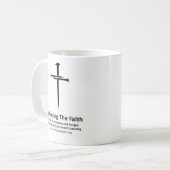 信仰のコーヒーマグを守る（白） コーヒーマグカップ (正面左)