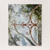 信仰のサイン、ミッション・エスパダ、サンアントニオ、テキサス州 ジグソーパズル (縦)