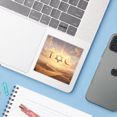 信仰のシンボル – 諸宗教シンボル スクエア シール (ノートパソコンとiPhone)