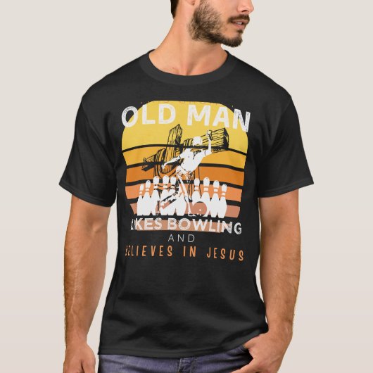 信仰のストライキ:イエスと不機嫌転がな老人 Tシャツ (正面)