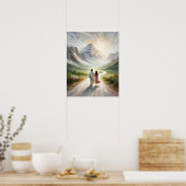 信仰のテスト，クリスチャンモダンアート，イエス・クリス ポスター (キッチン)