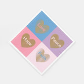 信仰のハートラブホープ平和紙ナプキンス スタンダードランチョンナプキン (角)