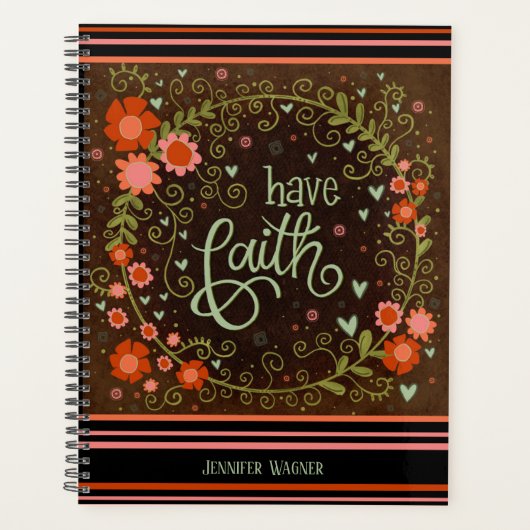 信仰のフローラがモダン明るい気分になる プランナー手帳 (正面)