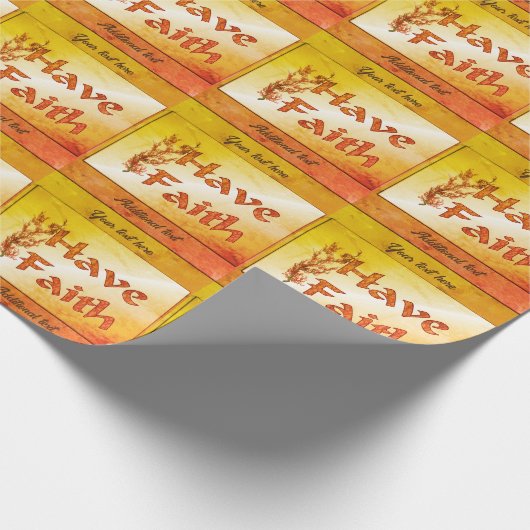 信仰のフローラツリーを感動的持つ ラッピングペーパー (角)