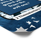 信仰のメッセージ – 聖書の節 – 2テサロニケ3-3 ポスター (角)