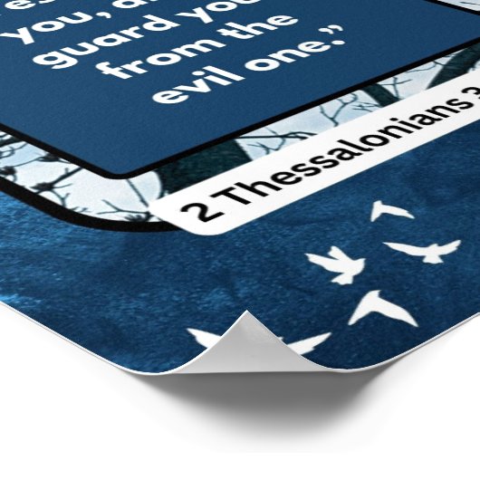 信仰のメッセージ – 聖書の節 – 2テサロニケ3-3 ポスター (角)