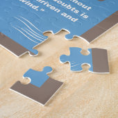 信仰のメッセージ – 聖書の聖句 – ヤコブ1:6 - 8 x 10 - ジグソーパズル (側面)