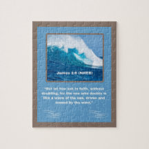 信仰のメッセージ – 聖書の聖句 – ヤコブ1:6 - 8 x 10 -