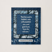 信仰のメッセージ – 聖書の聖句 – 2テサロニケ3:3 ジグソーパズル (縦)