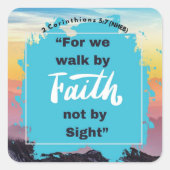 信仰のメッセージ – 2コリント – 正方形のシール スクエアシール (正面)