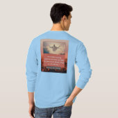 信仰のメッセージ – Hebrews 11-1 -長袖Lt Blue Tシャツ (裏面フル)