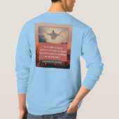 信仰のメッセージ – Hebrews 11-1 -長袖Lt Blue Tシャツ (裏面)