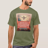 信仰のメッセージ – Hebrews 11-1 Short Slv Army Green Tシャツ (正面)