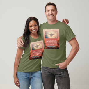 信仰のメッセージ – Hebrews 11-1 Short Slv Army Green Tシャツ