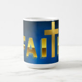 「信仰の一口で一日を始めなさい」 マグ (中央)