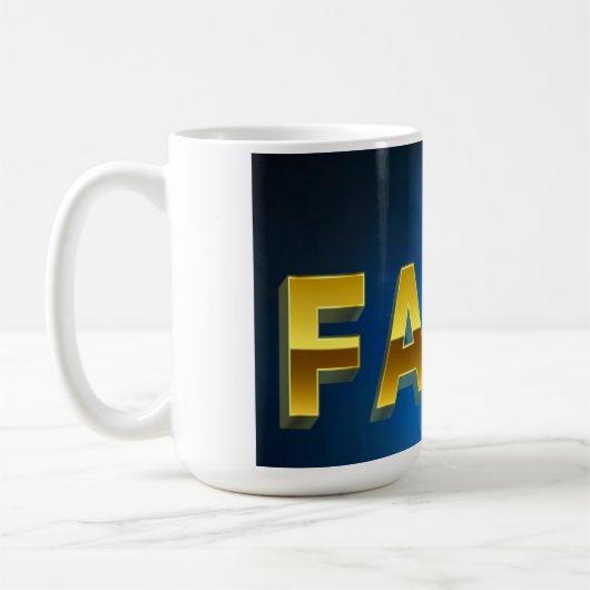 「信仰の一口で一日を始めなさい」 マグ (左)