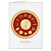 信仰の世界グリーティングカード5" x 7" (正面)