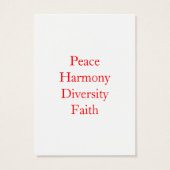 信仰の世界強力なプロファイルカード (裏面)