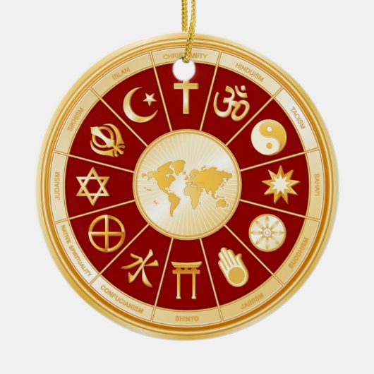 信仰の世界 セラミックオーナメント (正面)