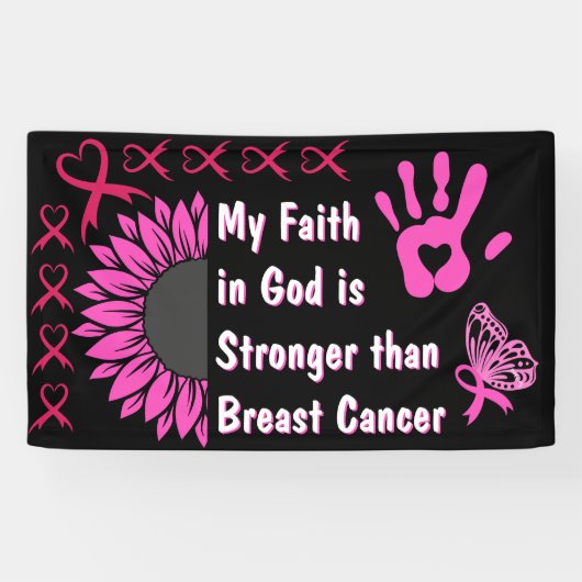 信仰の乳がん生存者のバナーアイディア 横断幕 (横)