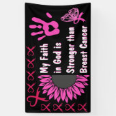 信仰の乳がん生存者のバナーアイディア 横断幕 (縦)