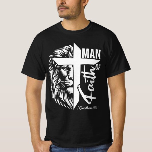 信仰の人 キリスト教 インスピレーション Tシャツ (正面)